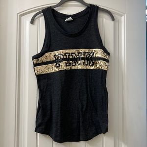 PINK Sequin Tank Top, Size USA S